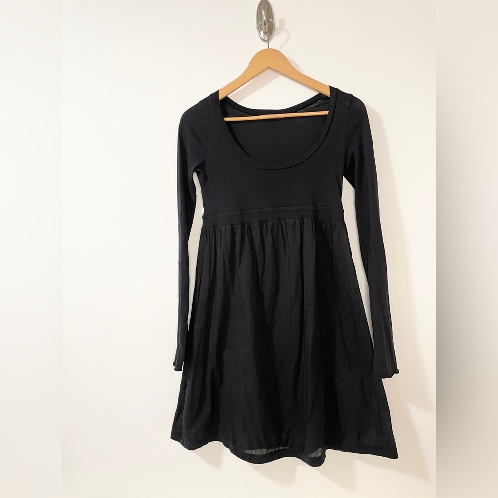Velvet By Graham and Spencer Y2K Black Long Sleeve Tunic Top - Size Small Petite